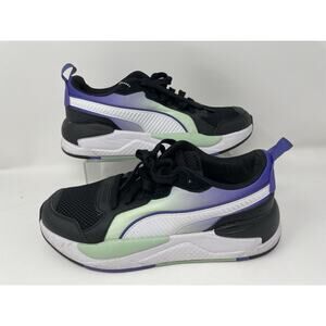 Puma X Ray Fade Womens Sneakers‎ Size 9.5 White Purple C-M Green Soft Foam